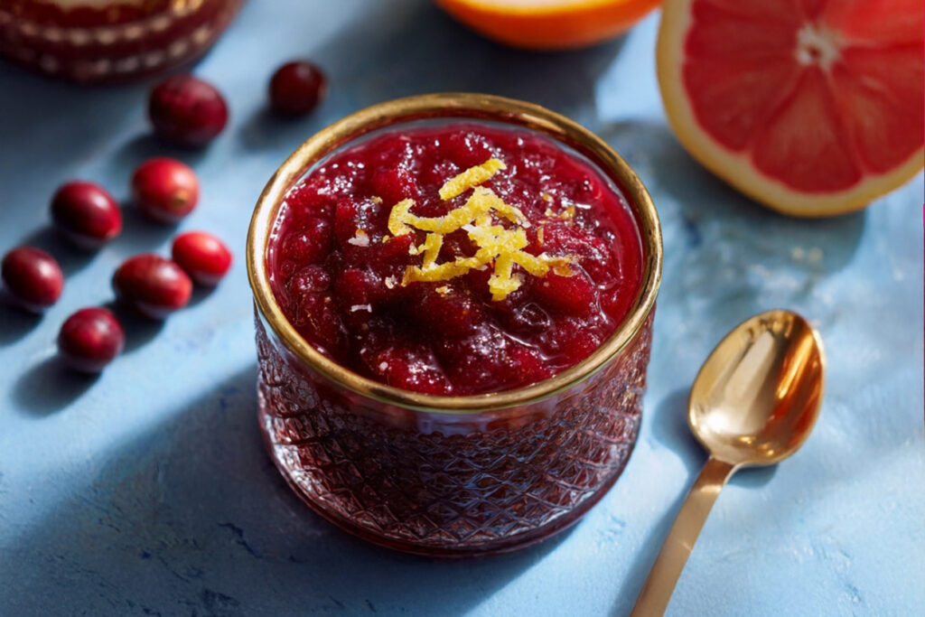 Grapefruit Ginger Cranberry Sauce